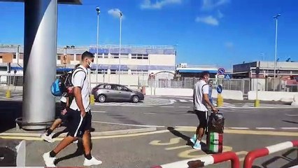 Lazio a Fiumicino: la partenza per Auronzo di Cadore
