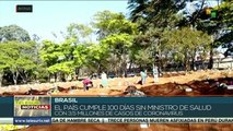 Tras 100 días sin ministro de Salud Brasil suma 3.5 m de contagios