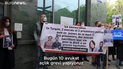 Belçikalı avukatlar ölüm orucundaki Türkiye'deki meslektaşlarını desteklemek için açlık grevinde