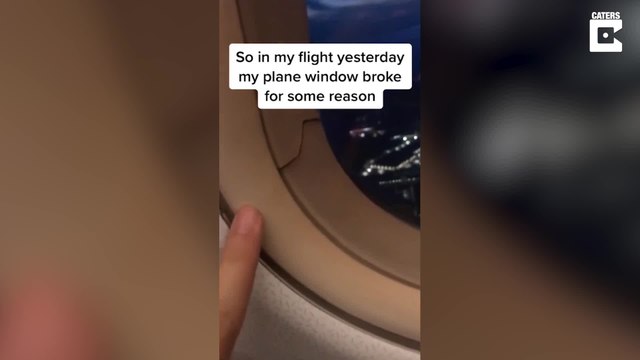 Schreckmoment: Sprung in Flugzeug-Fenster