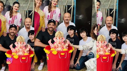 Hrithik Roshan And Ex-Wife Sussanne Bid Goodbye To Lord Ganesha