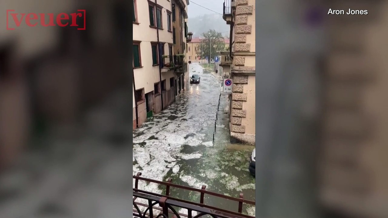 Footage Shows Intense Hailstorm Turning Streets of Verona Into ‘a River’