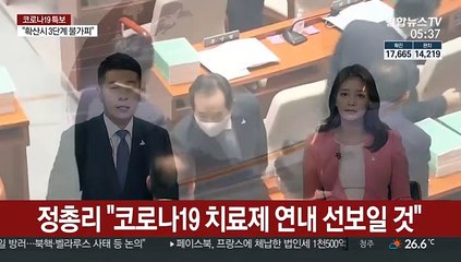 정총리 "코로나19 치료제 연내 선보일 것"