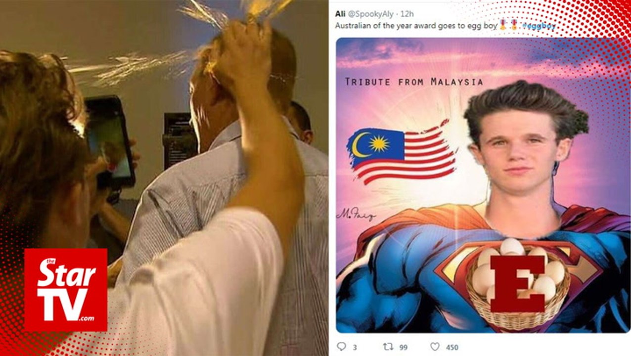 Teenager who egged Australian senator hailed a hero