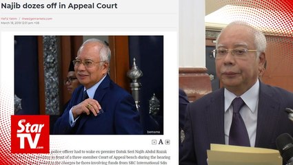 Najib: I did not fall asleep in court, just closed my eyes