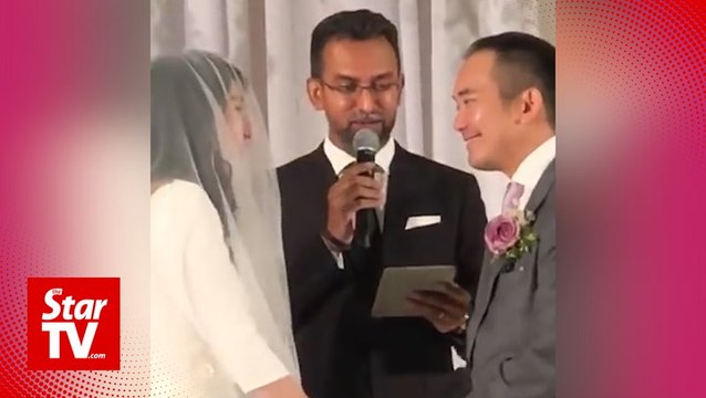 Beaming bride Yeo shows playful side as she weds