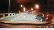 Dashcam captures Penang Bridge car crash