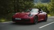 The new Porsche 911 Targa 4S in Guards Red Driving Video