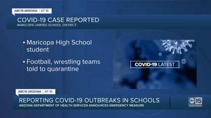 Maricopa High School student tests positive for COVID-19