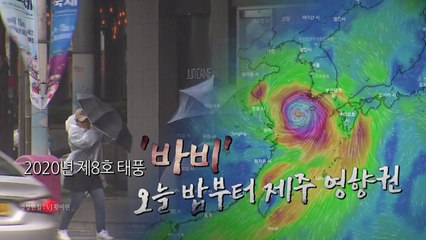 [영상] 태풍 '바비' 북상...오늘밤 제주 영향권 / YTN