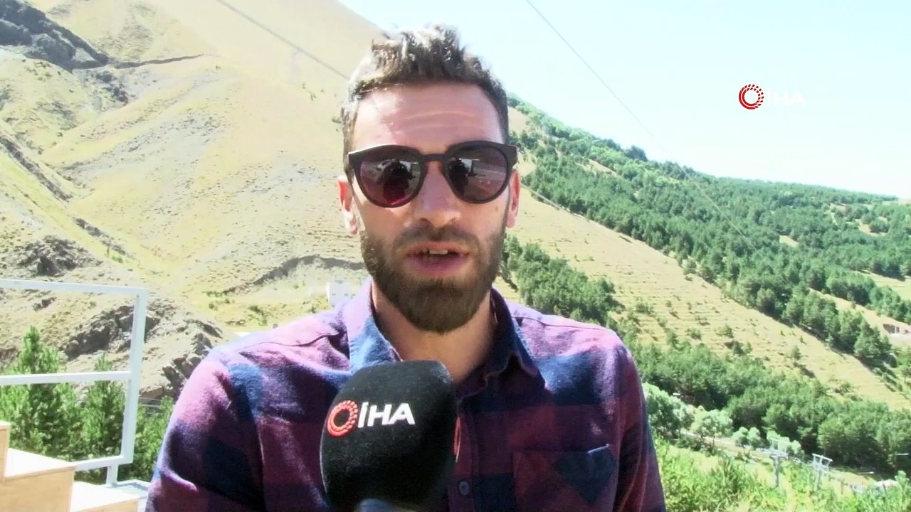 Macera severler zipline keyfini ilk kez bir kayak merkezinde yaşıyor