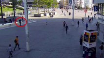 Sansasyonel eylem için Taksim’de keşif yapan DEAŞ üyesinin yakalanma anı kamerada