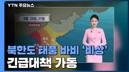 태풍 '바비' 북상에 북한도 비상...경보 발령하고 비상체계 가동 / YTN