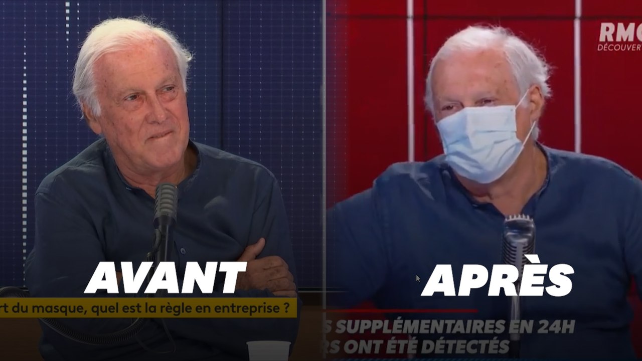 Sans masque lundi sur France info, Delfraissy le porte finalement mardi sur RMC