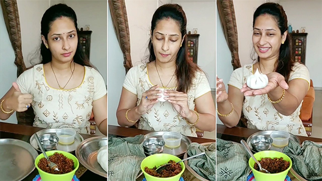 प्रिया मराठेने बनवले उकडीचे मोदक
