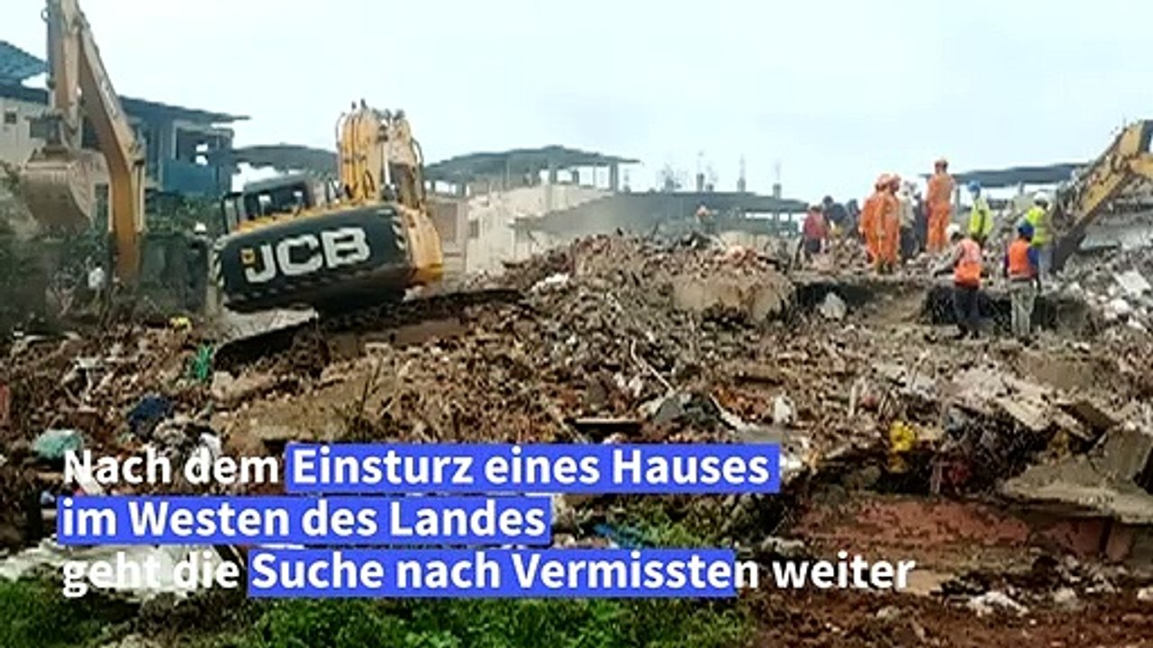 Nach Hauseinsturz in Indien zahlreiche Menschen vermisst
