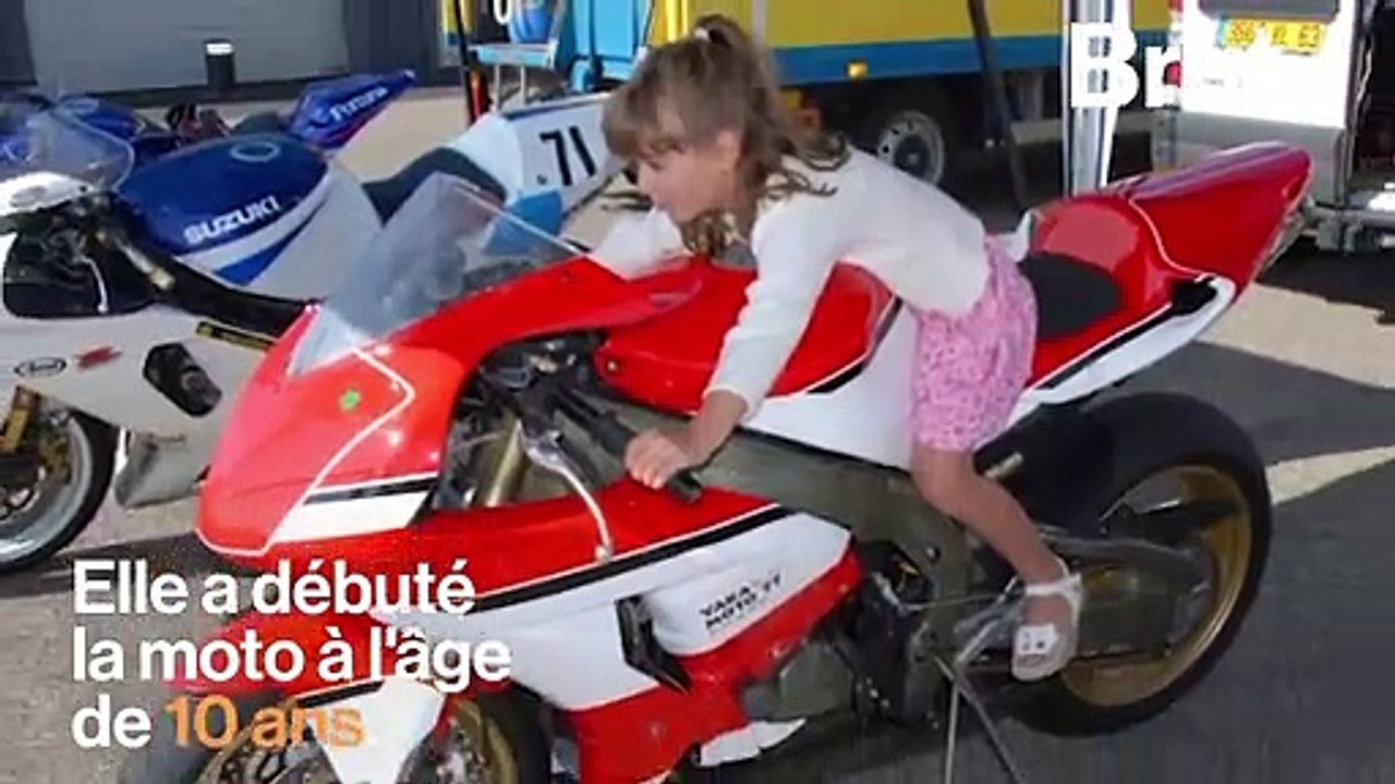 Line, 19 ans, championne de moto course