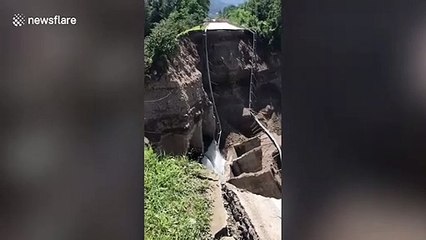 Footage shows collapsed bridge as death toll from Turkey floods rises to 9