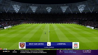 English Premier League Season Matchday 7 WEST HAM vs LIVERPOOL