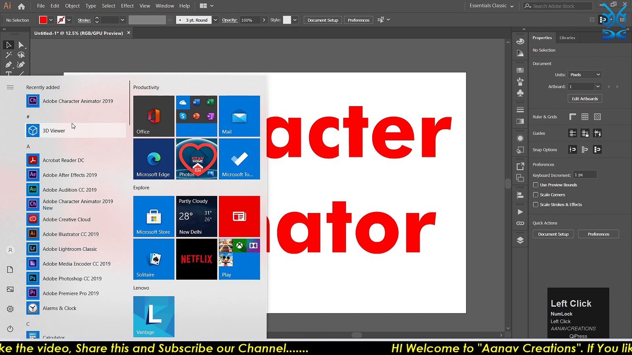 Adobe Character Animator Introduction -Hindi | हिंदी | Class 01 | Creating An Illustrator Puppet |