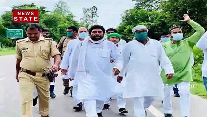 रायबरेली: पत्रकार की हत्या के बाद बलिया जा रहे UP कांग्रेस अध्यक्ष अजय कुमार लल्लू को पुलिस ने रोका