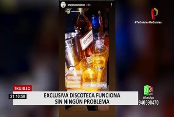 Trujillo: Exclusiva discoteca funciona sin ningún problema