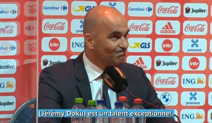 Roberto Martinez: Jérémy Doku est un talent exceptionnel