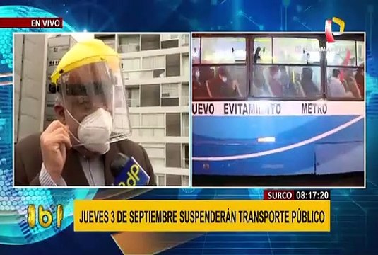Empresas de transporte anuncian suspensión total en Lima y Callao para el 3 de setiembre