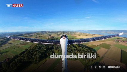 Güneş enerjisiyle çalışan uçaktan dünyanın ilk serbest atlayışı İsviçre'de yapıldı
