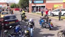 Around 150 bikers arrive in Doncaster to sing happy birthday to four year old Jayden Walters