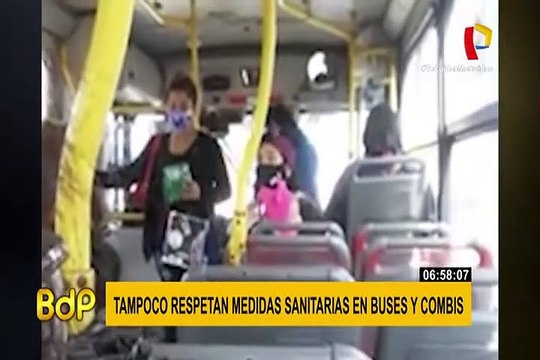 Coronavirus: tampoco se respetan medidas sanitarias en buses y combis