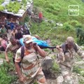 ITBP Heroes Carry Injured Lady On Stretcher For 15 Hours