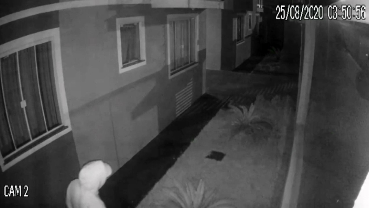 Com escada, ladrões entram em quatro apartamentos no Loteamento Mantovani