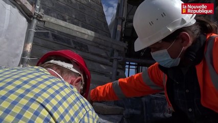 Скачать видео: VIDEO. Loches : plongée au coeur du chantier de la collégiale Saint-Ours