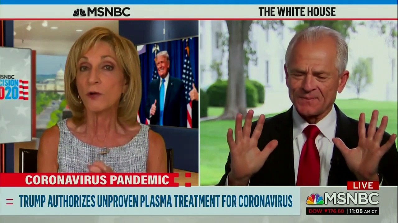 Andrea Mitchell Grills an Agitated Peter Navarro Over False Claims From Trump Admin on COVID-19 Treatment