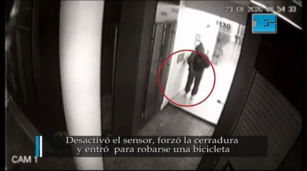 Desactivó el sensor, forzó la cerradura y entró  a un edificio para robarse una bicicleta. Ocurrió en 59 entre 17 y 18