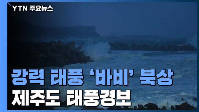 태풍 '바비' 기운 온몸으로 느껴져 이 시각 제주 상황 / YTN