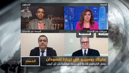 الحصاد- بومبيو في الخرطوم في رحلة مباشرة من تل أبيب