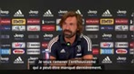 Juventus - Pirlo : "Retrouver l'état d'esprit que nous avions avec Conte"