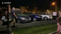 Rioters stomp on cars as chaos reigns overnight in Kenosha