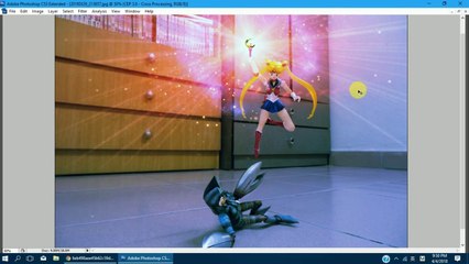 Photoshop Speed Art - Sailor Moon VS Alien Baltan Toy Photography