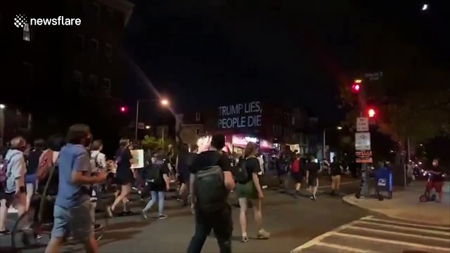 Packs of protesters gather in Washington D.C. after Jacob Blake shooting