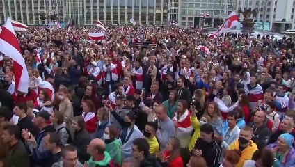 La opositora Tijanóvskaya reivindica la "revolución pacífica" en Bielorrusia