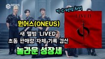 원어스(ONEUS), 새 미니앨범 'LIVED' 초동 판매량 자체 기록 경신 '놀라운 성장세'