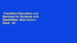 Transition Education and Services for Students with Disabilities  Best Sellers Rank : #4