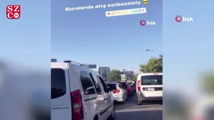 İstanbul’da silahlı, patinajlı ve kuralsız düğün konvoyu