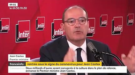 Jean Castex sur France Inter : "Le plan de relance du gouvernement sera présenté jeudi 3 septembre. Concernant l'épidémie, il n'y a pas de quoi s'affoler"