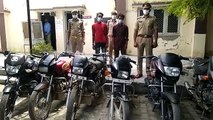 अंतर्जनपदीय 2 शातिर चोरों से 6 बाइक, 3 मोबाइल, अवैध तमंचा बरामद