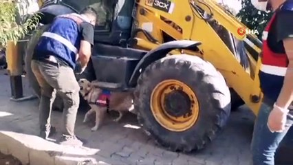 İş makinesinin lastiğinden kaçak sigara çıktı