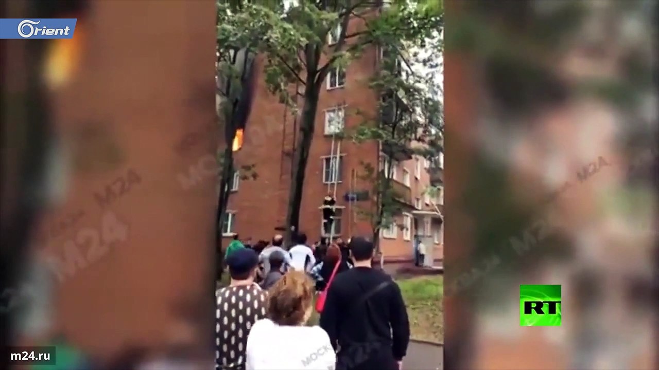 حريق بمبنى سكني غربي العاصمة موسكو